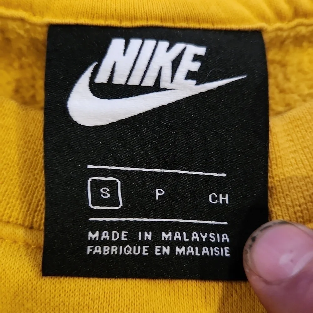Nike Yellow With White Embroidered Logo Sweatshirt